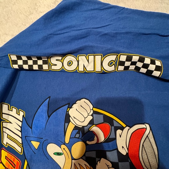 Sonic the Hedgehog Sonic & Tails It’s Go Time Blue Youth Shirt Size XL New - Picture 7 of 9